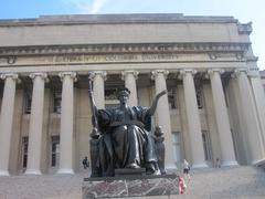 Statue of Alma Mater at the old library of Columbia University in New York City