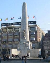 National Monument on Dam Square in Amsterdam during National Remembrance Day 2003
