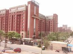 Amity University campus in Noida with modern buildings and greenery