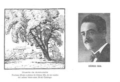 Black and white photograph of Gómez Mir in La Alhambra taken on February 28, 1922