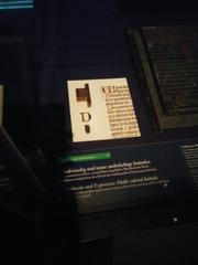 Printing of colored large initials on a historical printing press