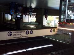 Mezzanine of Ana Rosa Station with escalators and modern architecture