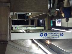 Escalators at Ana Rosa Metro Station in São Paulo, Brazil
