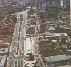 Aerial view of Ana Rosa station with integrated bus terminal and Largo Dona Ana Rosa