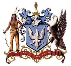 Coat of Arms of the Ancient and Honorable Artillery Company of Massachusetts illustrated in 1903