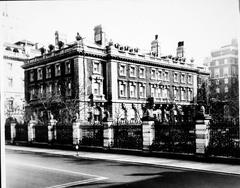 Andrew Carnegie Mansion now Cooper-Hewitt Museum in New York City, a historic Georgian style mansion with steel frame and private garden