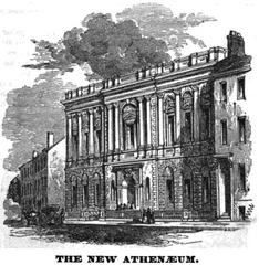 Historic building Boston Athenaeum in 1851