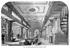 Historical Boston Athenaeum building in 1855