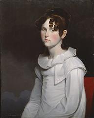 Portrait of Elvira Thompson in a white dress by Cephas Thompson