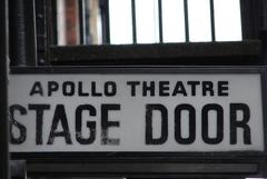 Stage Door sign of Apollo Theatre in London