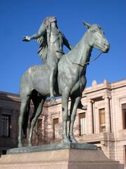 Appeal to the Great Spirit sculpture by Cyrus E. Dallin outside Boston Museum of Fine Arts