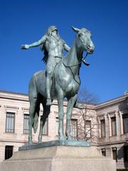Sculpture Appeal to the Great Spirit by Cyrus E. Dallin outside Museum of Fine Arts Boston