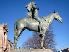 Appeal to the Great Spirit sculpture by Cyrus E. Dallin outside Museum of Fine Arts Boston