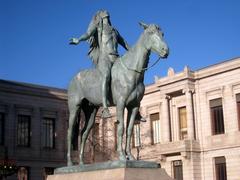 Appeal to the Great Spirit sculpture by Cyrus E. Dallin outside Museum of Fine Arts Boston