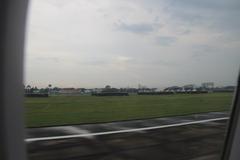 Saigon Tan Son Nhat Airport aerial view with airplanes and terminals
