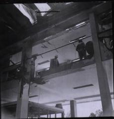 Bomb damage to civilian passenger terminal at Tan Son Nhut Airport near Saigon Vietnam
