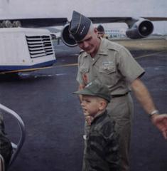 General William Westmoreland bids farewell to a departing dependent boy at Tan Son Nhut Airport
