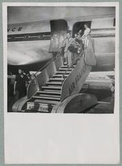 Arrival of Mr. Huu, President of the Republic of South Vietnam, at Tan Son Nhut airfield on March 21, 1949