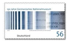 Stamp from Deutsche Post AG issued in 2002 celebrating 150th anniversary of Germanisches Nationalmuseum