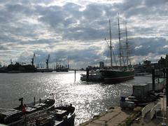 Rickmer Rickmers tall ship docked at Hamburg Hafen harbor