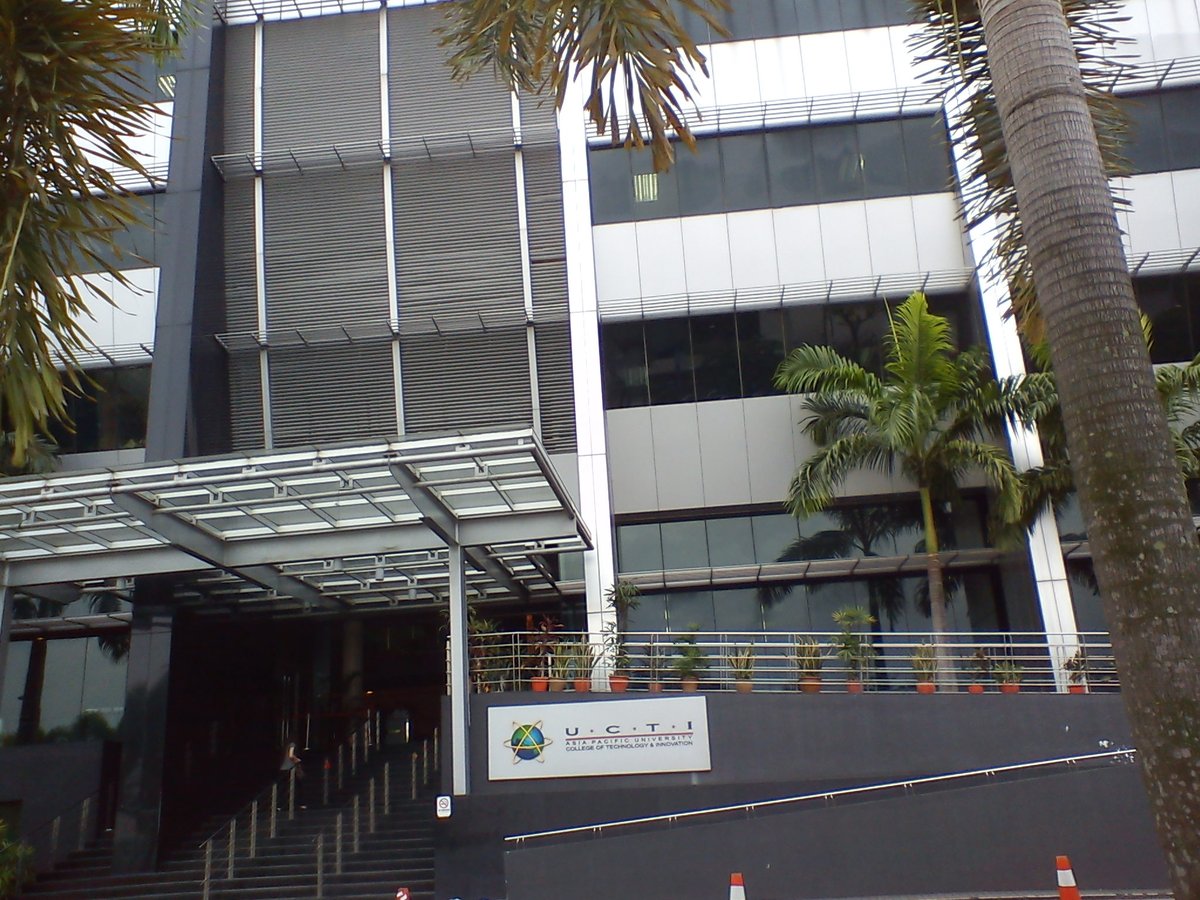 Exterior view of Asia Pacific University College of Technology & Innovation UCTI at evening