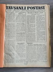 First issue of Tavsanli Post newspaper from 1949 in Kütahya, Turkey