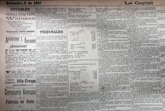 Front page of La Capital newspaper, 5 September 1897 edition
