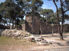 Ancient stone wall of Kadifekale castle in Izmir built by Lysimachos around 300 BC