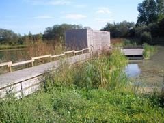 Centro Ataria de Interpretación de los Humedales de Salburua in Vitoria-Gasteiz surrounded by wetlands and nature