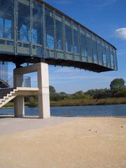 Centro Ataria Interpretation Center of the Salburua Wetlands in Vitoria-Gasteiz surrounded by natural wetland scenery
