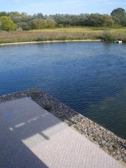 Centro Ataria wetland interpretation center with Salburua wetlands in Vitoria-Gasteiz