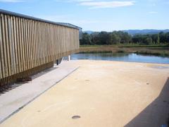Centro Ataria de Interpretación de las Balsas de Salburúa in Vitoria-Gasteiz with natural wetland pools and surrounding greenery