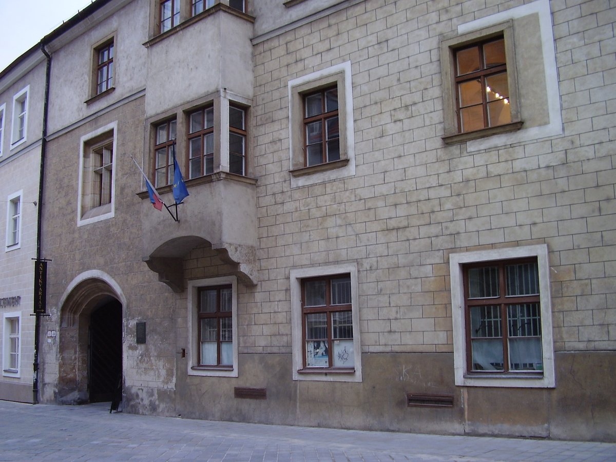 Bratislava city centre with historic buildings and blue sky