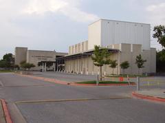 Front view of S. F. Austin High School building in Austin Texas on a sunny day