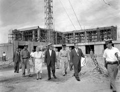 President Syngman Rhee inspecting Gimpo Airport construction site in 1959