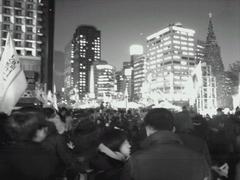 2013 Korea railroad general strike demonstration in Seoul Plaza