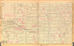 1879 Bromley map of Manhattan and Bronx, New York showing B'nai Jeshurun synagogue near 34th Street between Broadway and Seventh Avenue