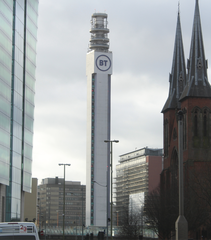 BT Tower Birmingham viewed from near St. Chads