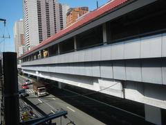 Baclaran Shopping Mall and Baclaran Terminal Plaza on Taft Avenue Extension, Pasay City with bustling street flea markets near LRT Baclaran Station