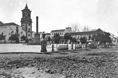 Plaza Alta Algeciras historic view in Southern Spain from 1870-1890s