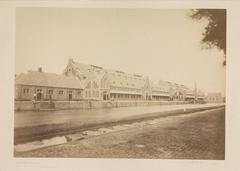 Purification houses at the Westergasfabriek site of the Imperial Continental Gas-Association, Haarlemmerweg near Haarlemmervaart canal, Amsterdam in 1885