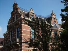 Historic engineering house in Amsterdam with traditional Dutch architecture
