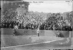 Bleachers at Baker Bowl baseball stadium Philadelphia 1915