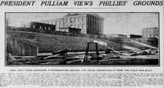New left field bleachers at Philadelphia Phillies' National League Park in 1904