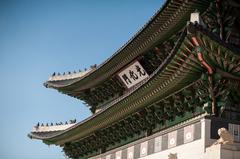 Gwanghwamun Gate in Seoul, South Korea, traditional Korean architecture