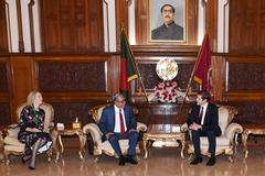U.S. Ambassador Earl R. Miller presenting credentials to Bangladesh President Md. Abdul Hamid at Bangabhaban on November 29, 2018