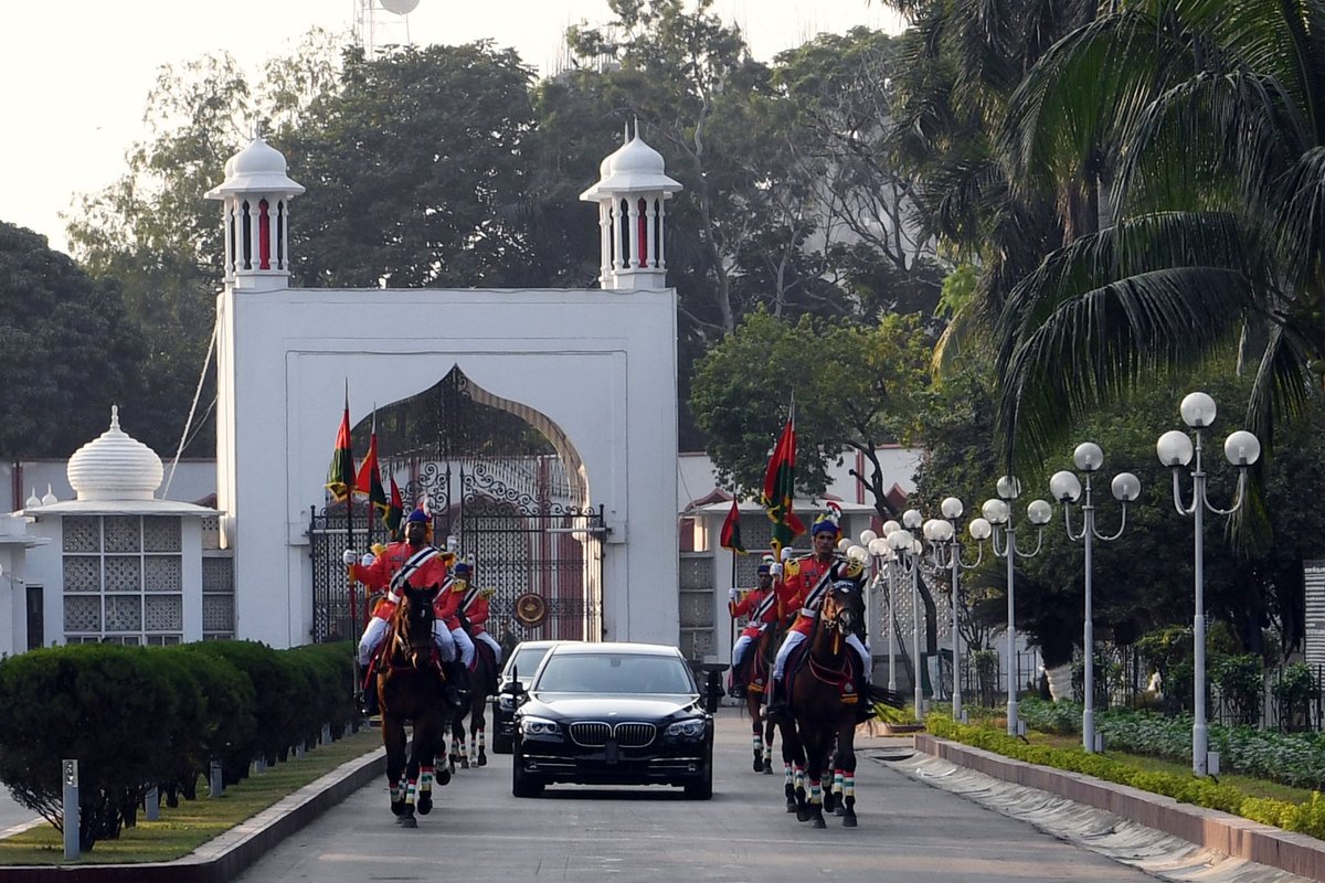 US Ambassador Earl R. Miller presenting credentials to Bangladesh President Md. Abdul Hamid at Bangabhaban