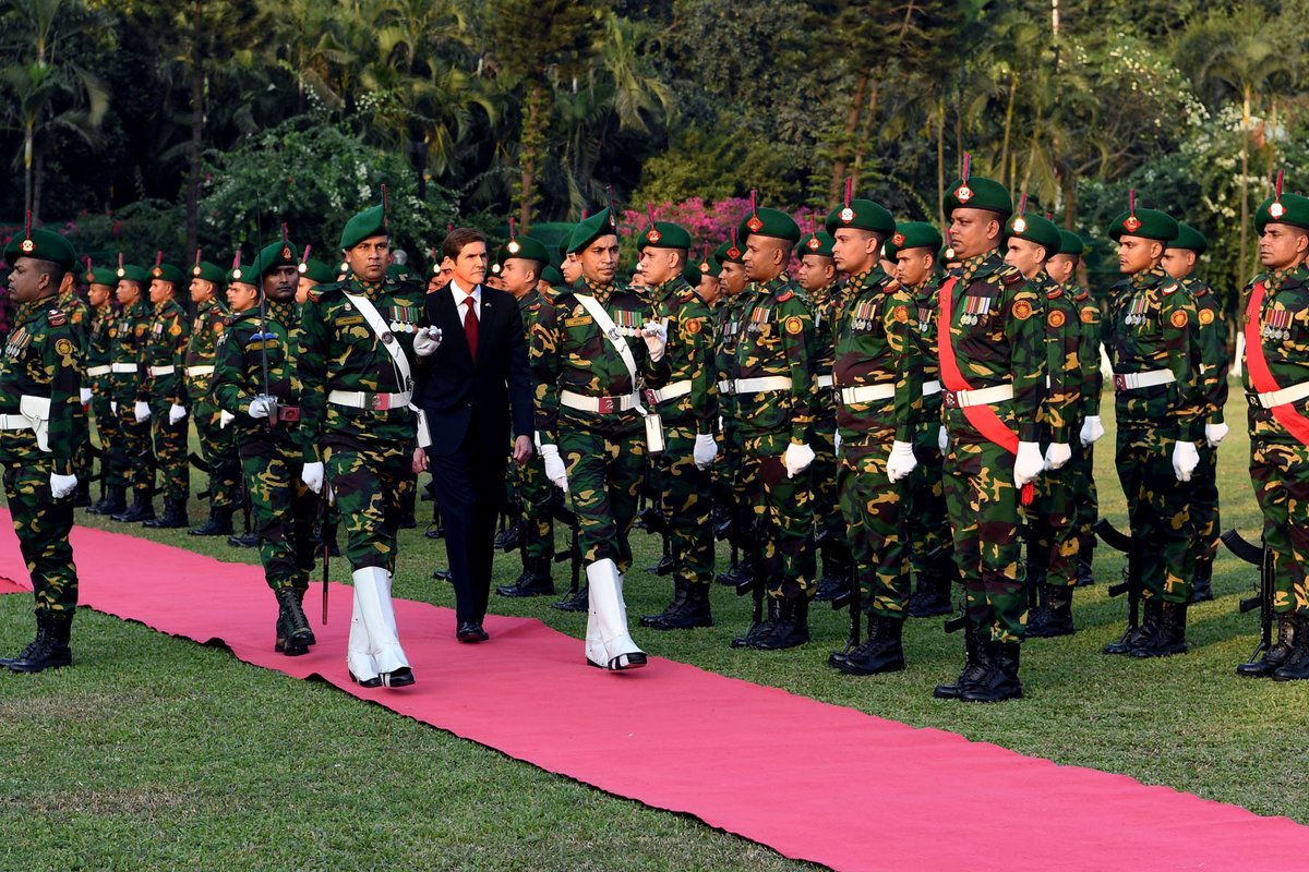 US Ambassador Earl R. Miller presenting credentials to Bangladesh President Md. Abdul Hamid at Bangabhaban on November 29, 2018