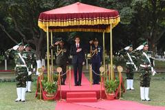 US Ambassador Earl R. Miller presenting credentials to Bangladesh President Md. Abdul Hamid at Bangabhaban on November 29, 2018