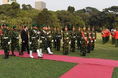 US Ambassador Earl R. Miller presenting credentials to Bangladesh President Md. Abdul Hamid at Bangabhaban in 2018
